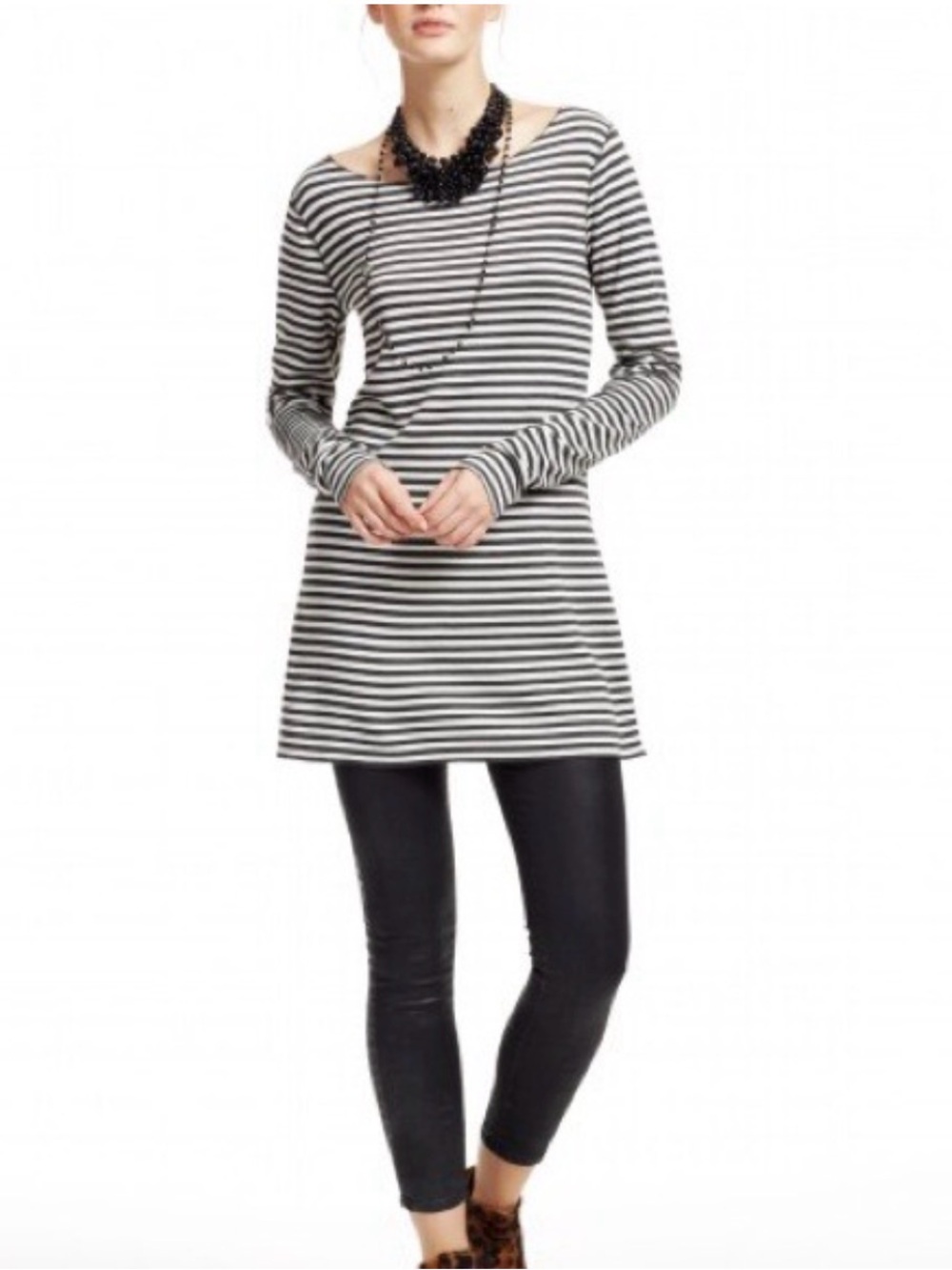 Calypso St. Barth Striped Tunic Tee Mini Dress Scandi Girl Preppy Modern Classic